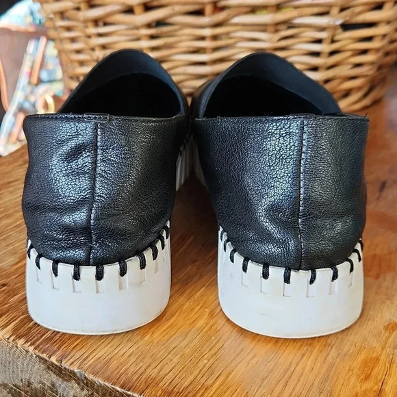 Jeffrey Campbell Cube Black and White Leather Shoes Sz 9 - Picture 3 of 16